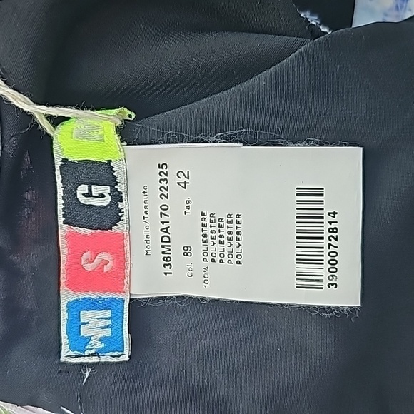 MSGM NWT Mod Feathered Fringe Dress multicolor Size 42 - Picture 8 of 10